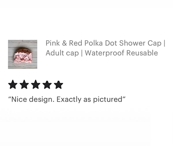 Pink & Red Polka Dot Shower Cap