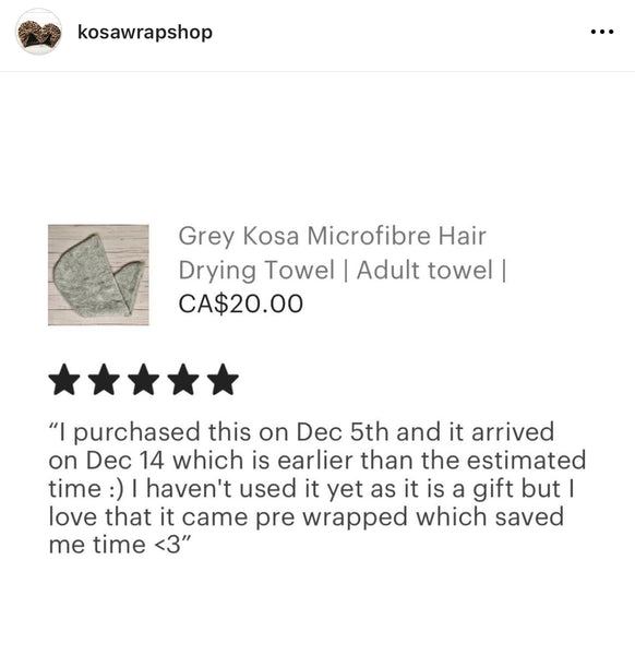 Grey Microfibre Hair Drying Towel