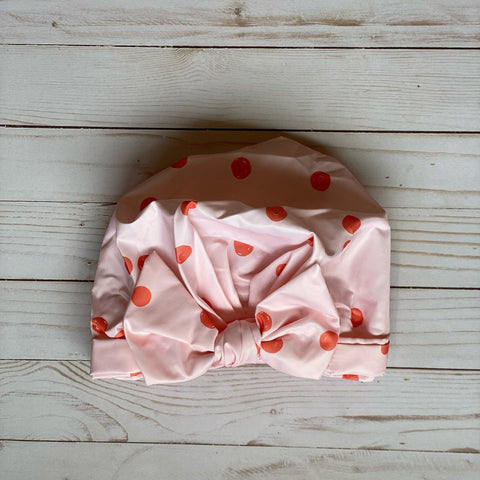 Pink & Red Polka Dot Shower Cap