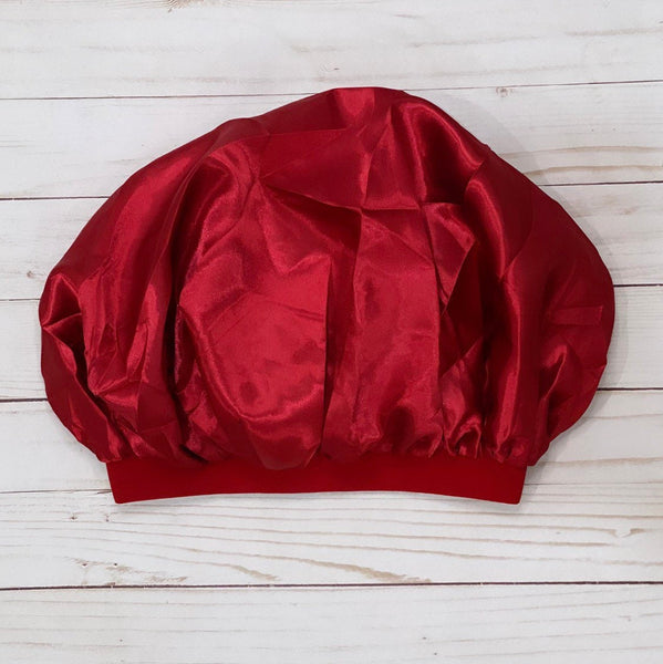 Red Satin Bonnet